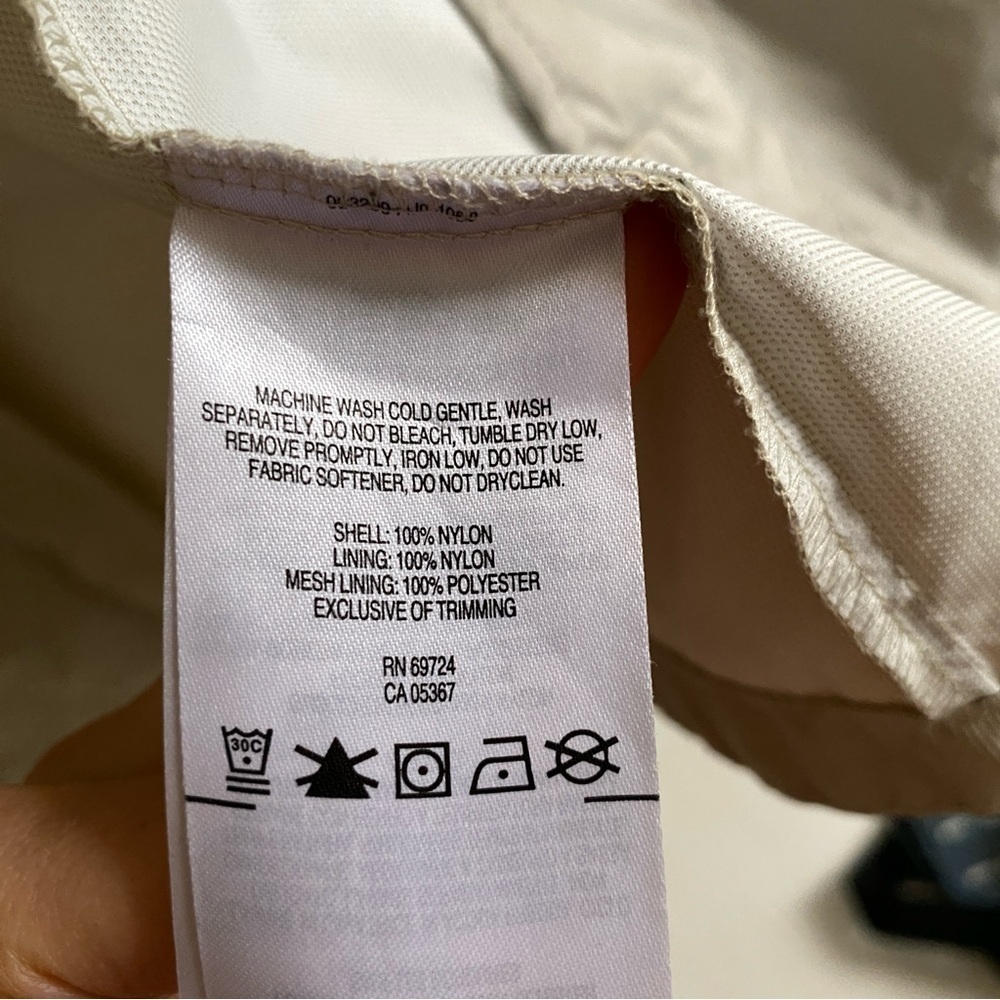 COLUMBIA Beige Long Rain Jacket Size XS - Picture 13 of 14